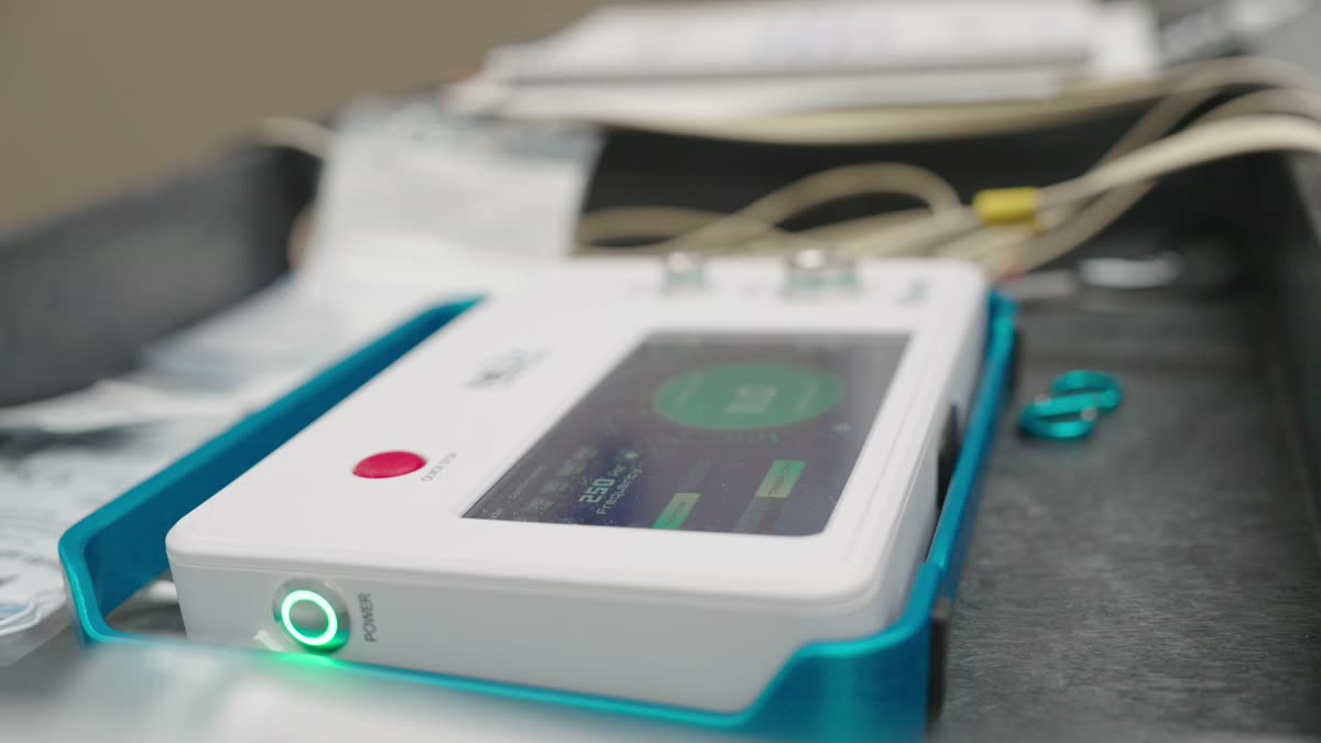 The NX Pro neuromuscular re-education device in use at the REM facility.